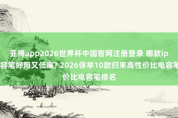 亚搏app2026世界杯中国官网注册登录 哪款ipad电容笔好用又低廉? 2026保举10款归来高性价比电容笔排名