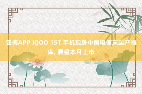 亚搏APP iQOO 15T 手机现身中国电信末端产物库， 展望本月上市