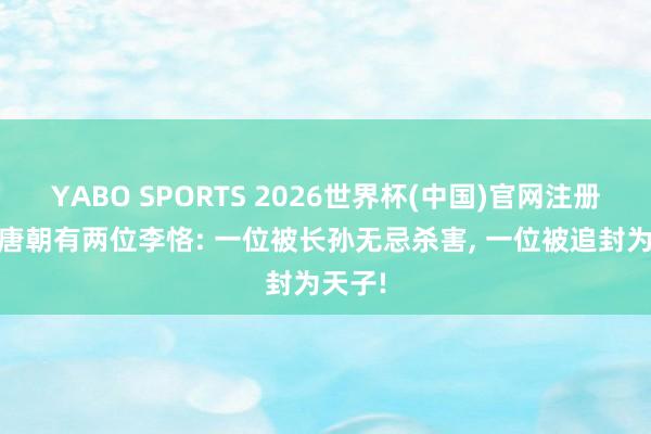 YABO SPORTS 2026世界杯(中国)官网注册登录 唐朝有两位李恪: 一位被长孙无忌杀害， 一位被追封为天子!