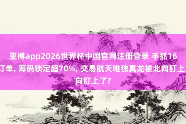亚搏app2026世界杯中国官网注册登录 手抓16亿订单， 筹码锁定超70%， 交易航天唯独真龙被北向盯上了?