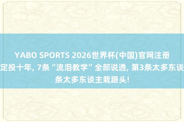 YABO SPORTS 2026世界杯(中国)官网注册登录 基金定投十年， 7条“流泪教学”全部说透， 第3条太多东谈主栽跟头!