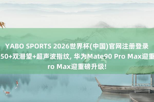 YABO SPORTS 2026世界杯(中国)官网注册登录 麒麟9050+双潜望+超声波指纹， 华为Mate90 Pro Max迎重磅升级!
