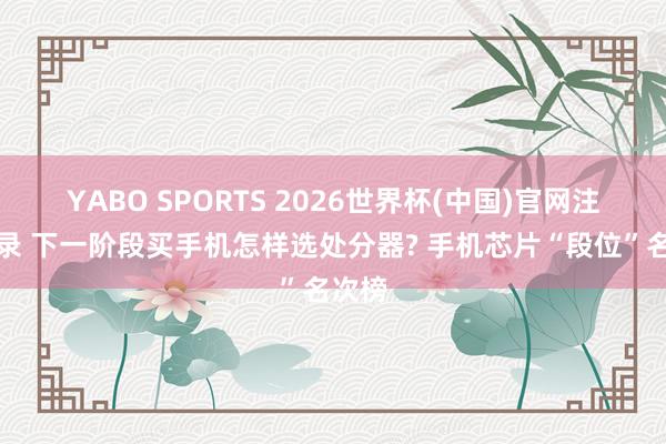 YABO SPORTS 2026世界杯(中国)官网注册登录 下一阶段买手机怎样选处分器? 手机芯片“段位”名次榜