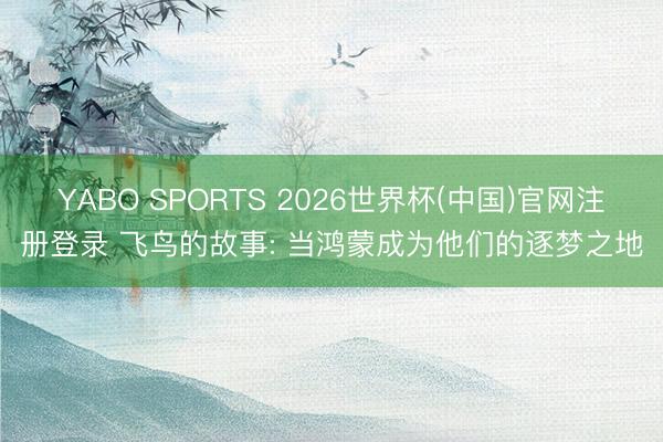 YABO SPORTS 2026世界杯(中国)官网注册登录 飞鸟的故事: 当鸿蒙成为他们的逐梦之地
